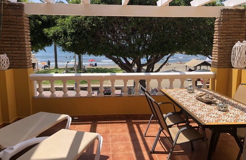 Playas del Palo Apartment | Apt. 1st line beach. Large terrace with sea views. El Palo Promenade.