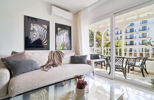 Puerto Banus Apartment | MARBELLA BANUS SUITES - Banús - Premium 1BR - 1BA - Bright & Modern - Outdoor Balcony - Pool - Opposite The Hard Rock Hotel - Walk to Puerto Banús, Beach & El Corte Ing Luxury Shopping