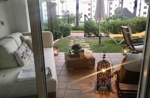Sitio de Calahonda Apartment | MI CAPRICHO: Beachfront, Ground Floor, Private Garden & Terrace. Comfortable