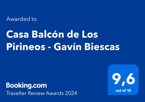 Casa Balcón de Los Pirineos - Gavín Biescas