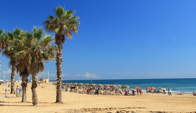 Large apartment in La Siesta, Torrevieja with beautiful private terrace with trees