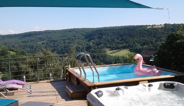 Mini panorama studio with pool in Salles-la-Source