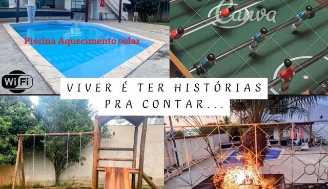 Sítio Aconchegante 4qts - piscina aquecimento solar, lareira e muito mais