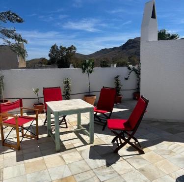 Sun and terrase in Rodalquilar in Rodalquilar