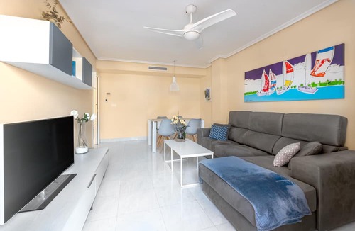 Canet de Berenguer Apartment | Apartment 'Lopimar Exclusivo' with Private Terrace, Wi-Fi and Air Conditioning