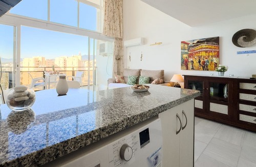 Marbella Seafront Promenade Apartment | Skol 709 - Duplex 1 Bedroom in Skol Marbella with Gibraltar and Sea Views